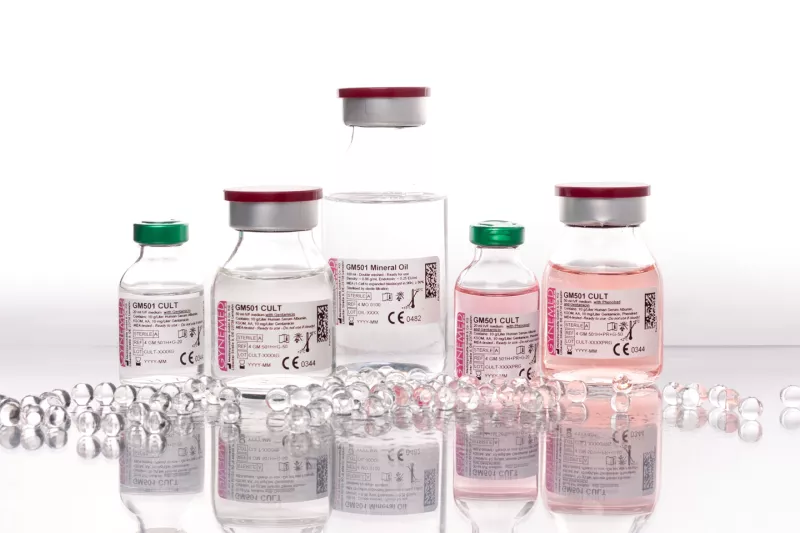 Bottles of media for embryo culture