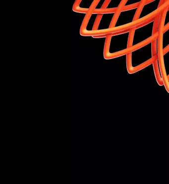 Black background with orange graphic